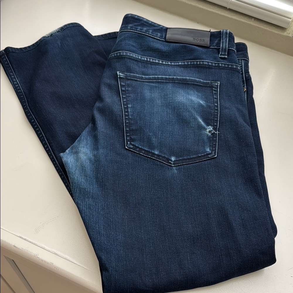 Boss Blue Jeans with Subtle Fading